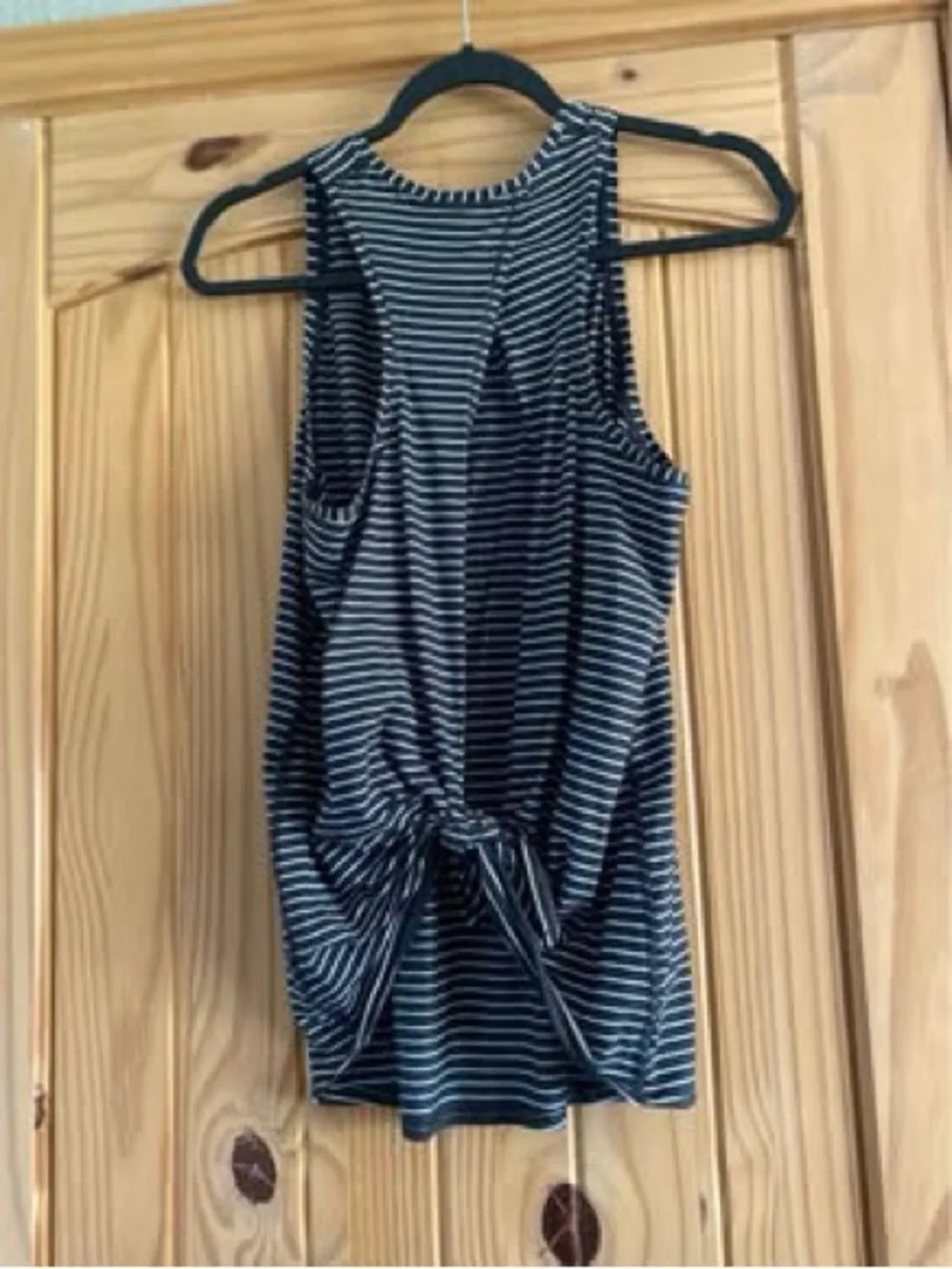 lululemon athletica Navy and White Striped Sleeveless Tank